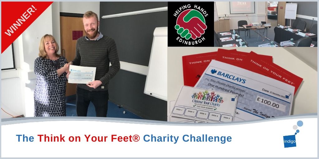 Think on Your Feet® Charity Challenge 2020 March update. the indigo