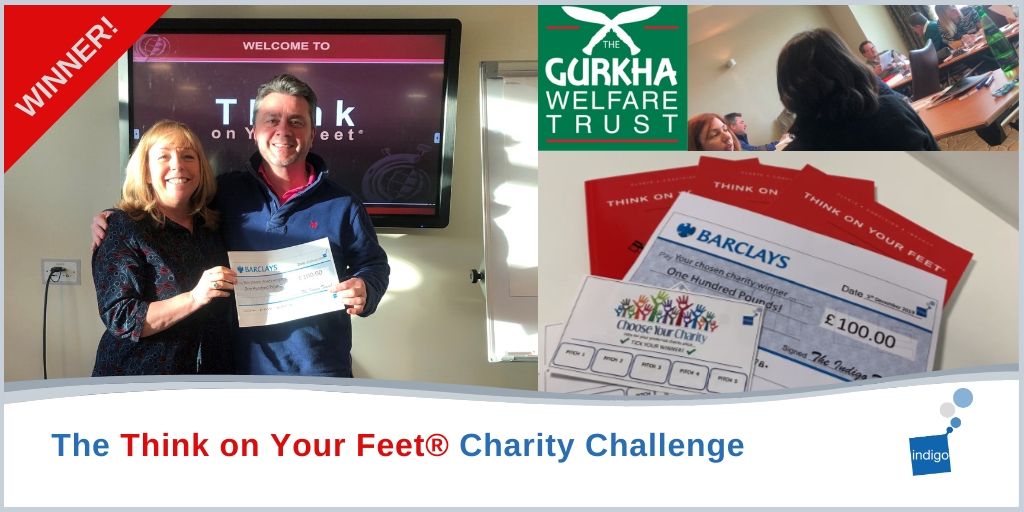 Think on Your Feet® Charity Challenge 2020 March update. the indigo