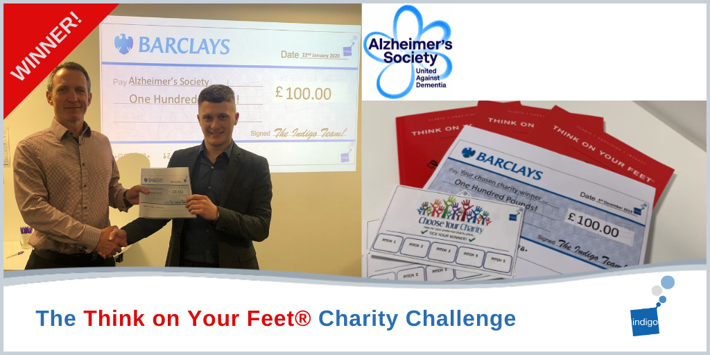 Think on Your Feet® Charity Challenge 2020 March update. the indigo